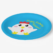 Assiettes En Carton Cute ferme de poulet Enfants 1er fête d'anniversai (Angle)