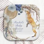 Assiettes En Carton Cute Fox bois aquarelle Baby shower Floral<br><div class="desc">Cute Bohemian Woodland Fox Watercolor Floral Baby shower Paper Party Plaques comporte un renard entouré de plumes et de fleurs Boho. Personnalisez en modifiant le texte dans les zones de texte fournies. Conçu par ©Evco Studio www.zazzle.com/store/evcostudio</div>