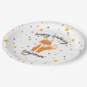 Assiettes En Carton Cute Fox Moderne Plaques de papier pour enfants (Angle)