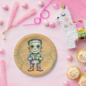 Assiettes En Carton Cute Frankenstein Halloween Anniversaire (Fête)