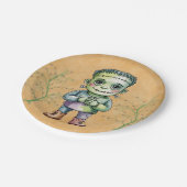 Assiettes En Carton Cute Frankenstein Halloween Anniversaire (Angle)