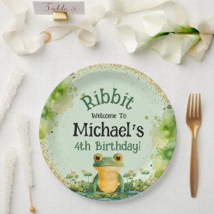Assiettes En Carton Cute Frog Anniversaire Fête Invitation
