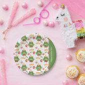 Assiettes En Carton Cute Frog Motif Smile Texte Joyeux Anniversaire w  (Fête)