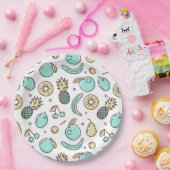 Assiettes En Carton Cute Fruit Motif Summery Thème (Fête)