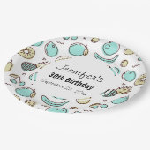 Assiettes En Carton Cute Fruit Motif Summery Thème Anniversaire (Angle)