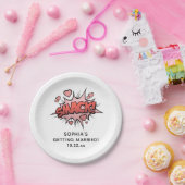 Assiettes En Carton Cute Funny Bachelorette Mariage rétro (Fête)