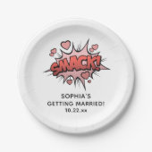 Assiettes En Carton Cute Funny Bachelorette Mariage rétro (Devant)