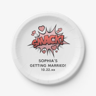 Assiettes En Carton Cute Funny Bachelorette Mariage rétro