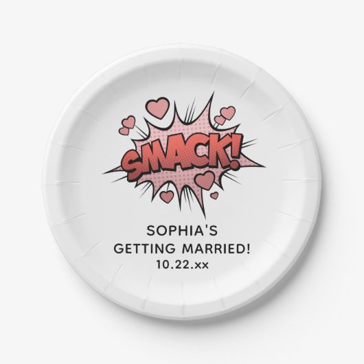 Assiettes En Carton Cute Funny Bachelorette Mariage rétro (Devant)