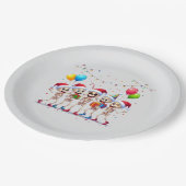 Assiettes En Carton Cute Funny Skeletons Christmas & New Year Celebrat (Angle)