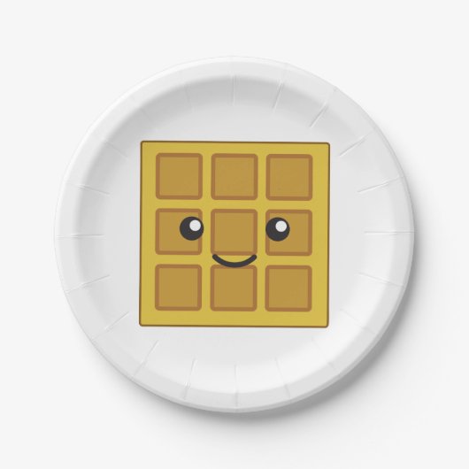 Assiettes En Carton Cute gaufre (Devant)