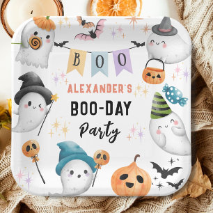 Assiettes En Carton Cute Ghost Spooktacular Halloween Birthday Boy
