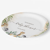 Assiettes En Carton Cute Giraffe, Baby shower Feuille Zebra (Angle)
