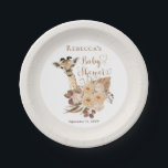 Assiettes En Carton Cute Giraffe Boho Grasses séchées Baby shower<br><div class="desc">Conception safari de girafe boho rustique moderne avec herbes séchées et conception de texte de script "Baby shower" rose (note : le texte de script ne peut être édité que par designer-message moi avant la commande si vous avez besoin de ce texte modifié). Les tons naturels de terre sont de...</div>