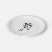 Assiettes En Carton Cute Giraffe With Santa Hat Merry Xmas Giraffe Lov (Angle)