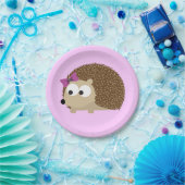 Assiettes En Carton Cute Girl Hedgehog (Fête)