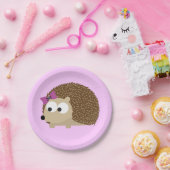 Assiettes En Carton Cute Girl Hedgehog (Fête)