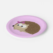 Assiettes En Carton Cute Girl Hedgehog (Angle)