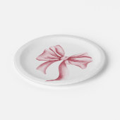 Assiettes En Carton Cute Girl Rose Bow (Angle)