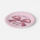 Assiettes En Carton Cute Girl Rose Satin Aesthétique Bow (Angle)