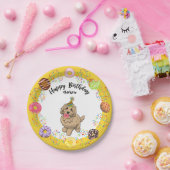 Assiettes En Carton Cute Goldendoodle Dog Birthday Party Plaque papier (Fête)