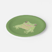 Assiettes En Carton Cute Green Tree Frog - simple transparent. (Angle)