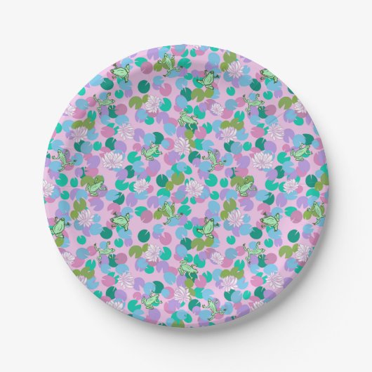 Assiettes En Carton Cute grenouille plaque papier d'art avec arrière - (Devant)