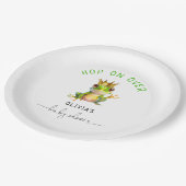 Assiettes En Carton Cute Grenouille Prince Bébé Garçon Douche Plaques (Angle)