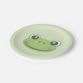 Assiettes En Carton Cute Grenouille verte | Plaque de papier (Angle)