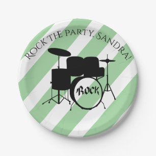 Assiettes En Carton Cute Guitare Rock Et Roulez Instruments De Musique