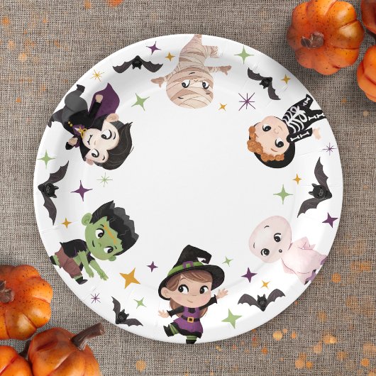 Assiettes En Carton Cute Halloween Plaque en papier, Fournitures de pa