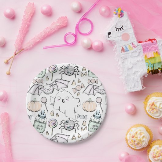 Assiettes En Carton Cute Halloween Plaques de fête des Anniversaires d (Fête)