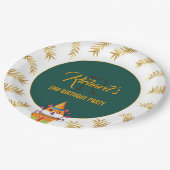 Assiettes En Carton Cute Hamster Green à thème Fête d'anniversaire des (Angle)