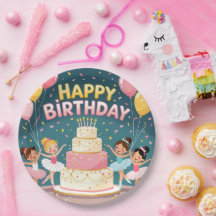 Cute Happy Birthday ballerina theme