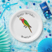 Assiettes En Carton Cute happy parrot (Fête)