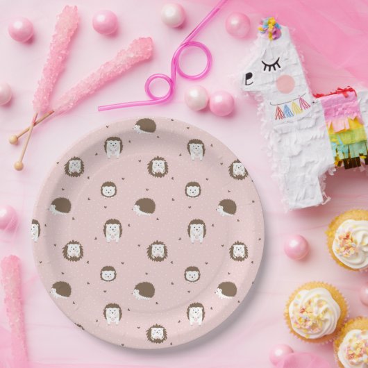 Assiettes En Carton Cute Hedgehog (Fête)