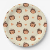 Assiettes En Carton Cute Hedgehog (Devant)