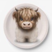Assiettes En Carton Cute Highlands Scottish Cow (Devant)