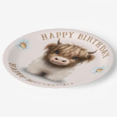 Assiettes En Carton Cute Highlands Scottish Cow (Angle)