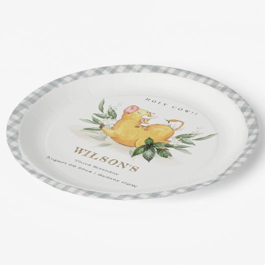 Assiettes En Carton Cute Holy Cow Farm Foliing Enfants N'importe quel (Angle)
