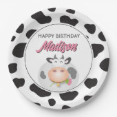 Assiettes En Carton Cute Holy Cow Farm vache à thème Imprimer Joyeux a (Devant)