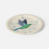 Assiettes En Carton Cute Hummingbird Floral (Angle)