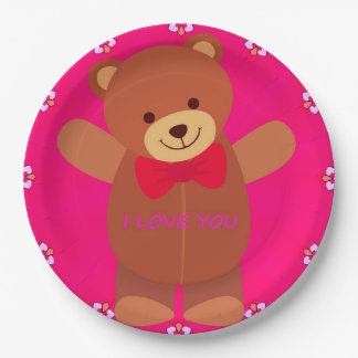 Assiettes En Carton Cute I Lote You Paper Plates 9"
