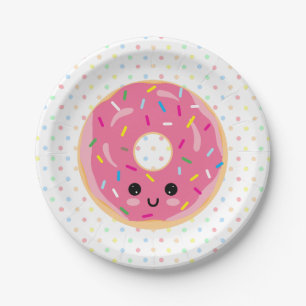 Assiettes En Carton Cute Kawaii Alimentation sucrée de Donut