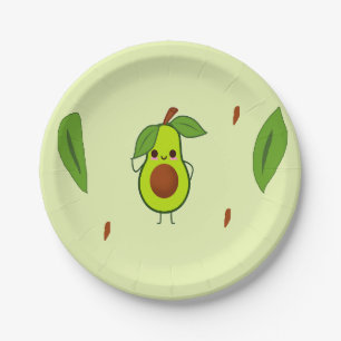 Assiettes En Carton Cute kawaii avocado