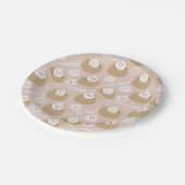 Assiettes En Carton Cute Kawaii Dumplings Baguettes en vapeur (Angle)