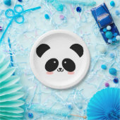 Assiettes En Carton Cute Kawaii Panda| Ajouter votre nom (Fête)