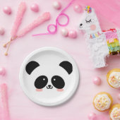 Assiettes En Carton Cute Kawaii Panda| Ajouter votre nom (Fête)