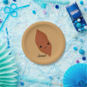 Assiettes En Carton Cute Kawaii Pomme de terre sucrée (Fête)