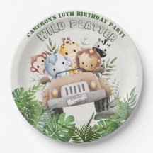 Cute Kawaii Safari Animaux sauvages Anniversaire